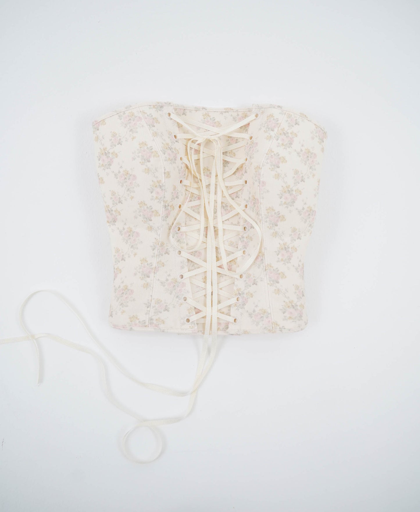 Romantique Front Lacing Corset in corduroy