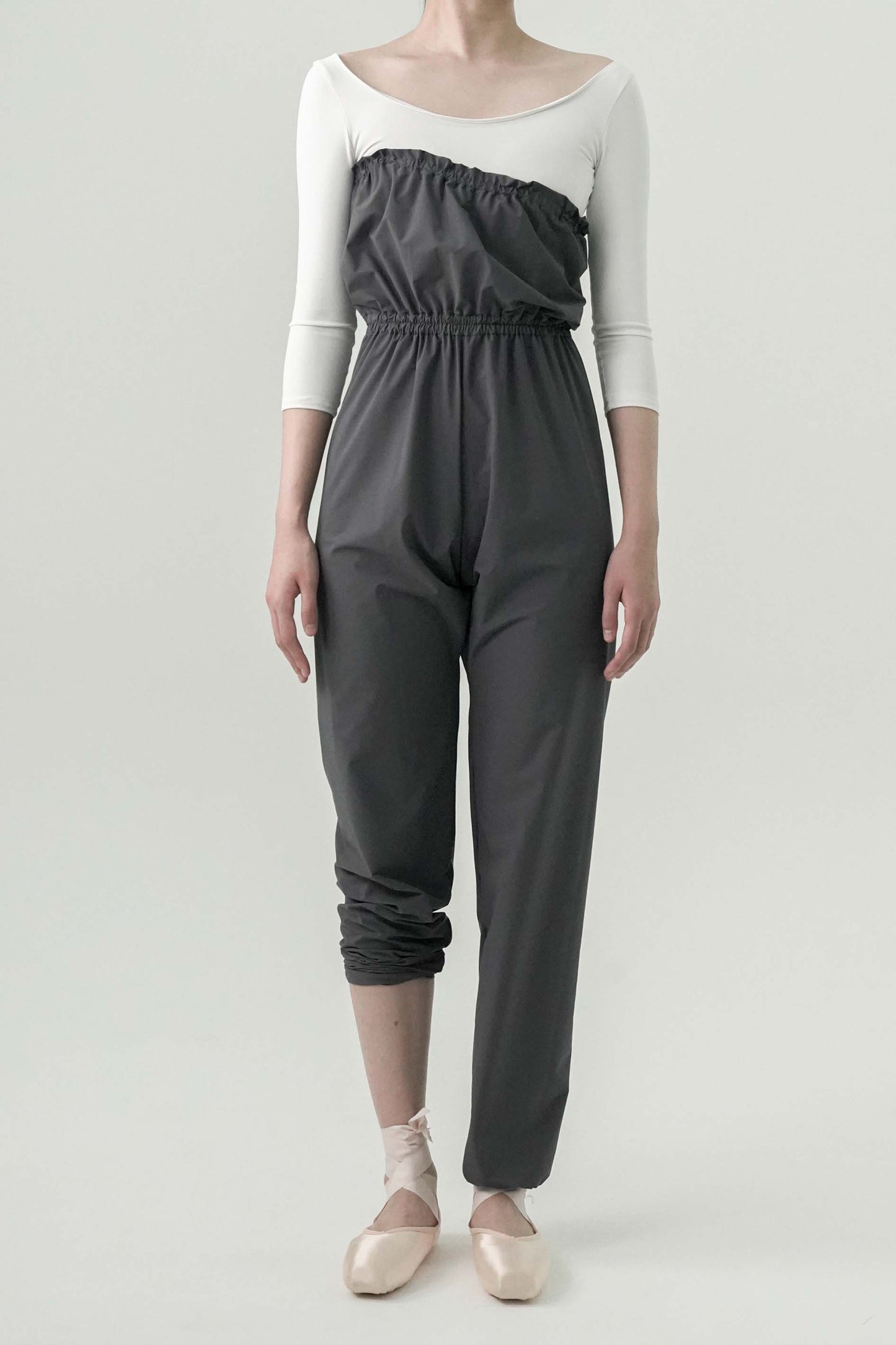 Beatrice romper in charcoal