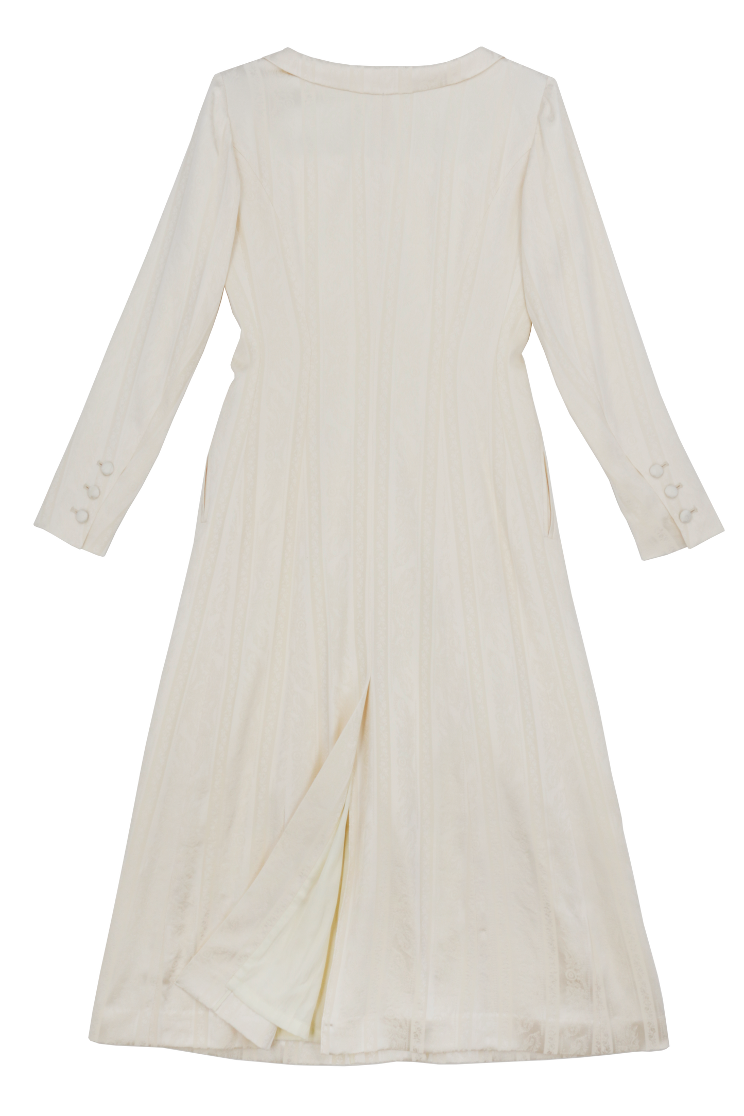 Mermaid Coat Dress in silk satin jacquard