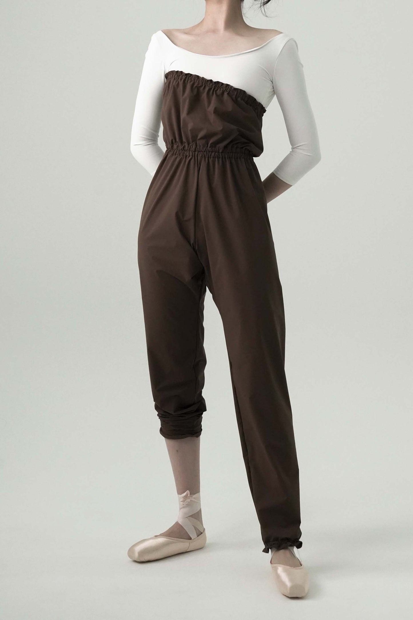 Beatrice romper in mocha
