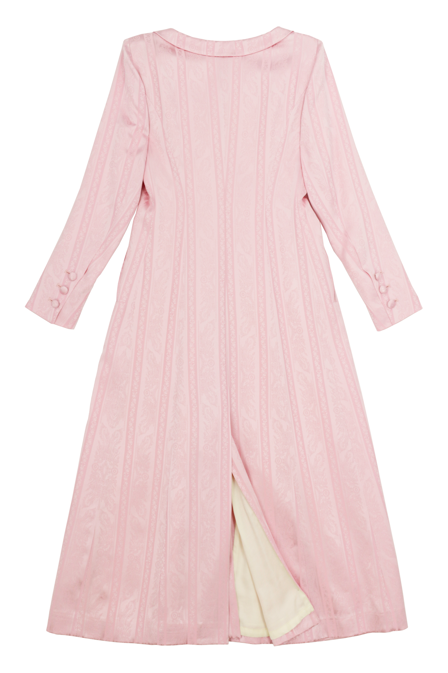 Mermaid Coat Dress in silk satin jacquard