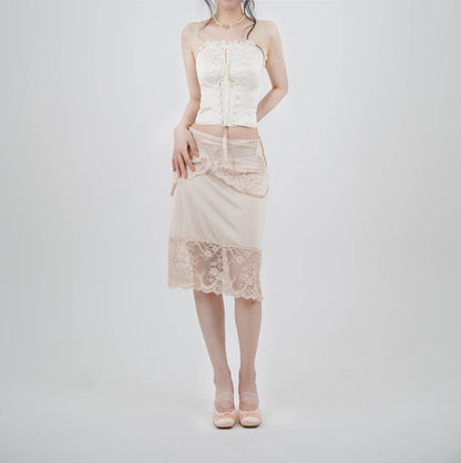 Romantique Front Lacing Corset in satin