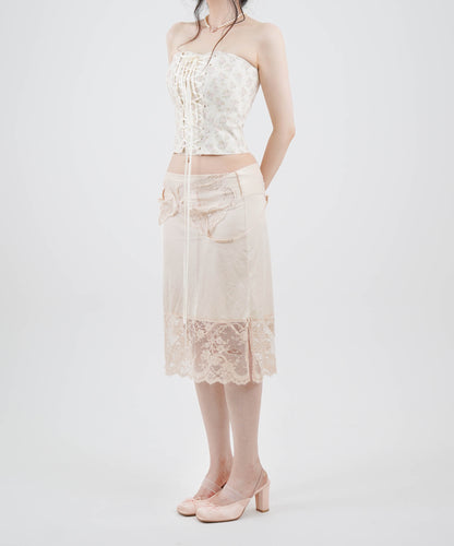 Romantique Front Lacing Corset in satin