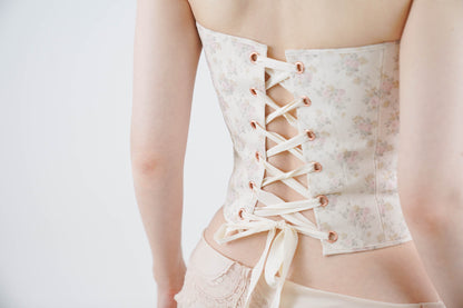 Romantique Front Lacing Corset in corduroy