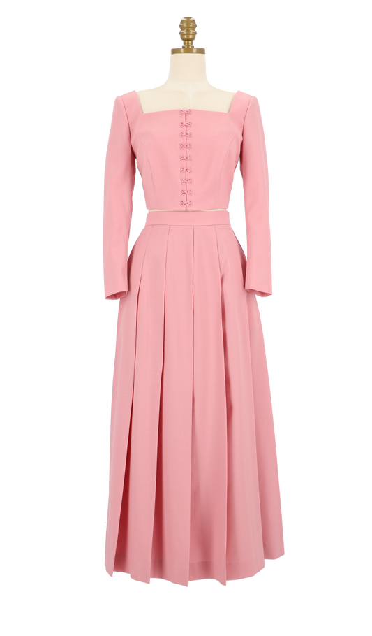 Elisa Top & Wide Pleat Skirt Set